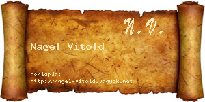Nagel Vitold névjegykártya
